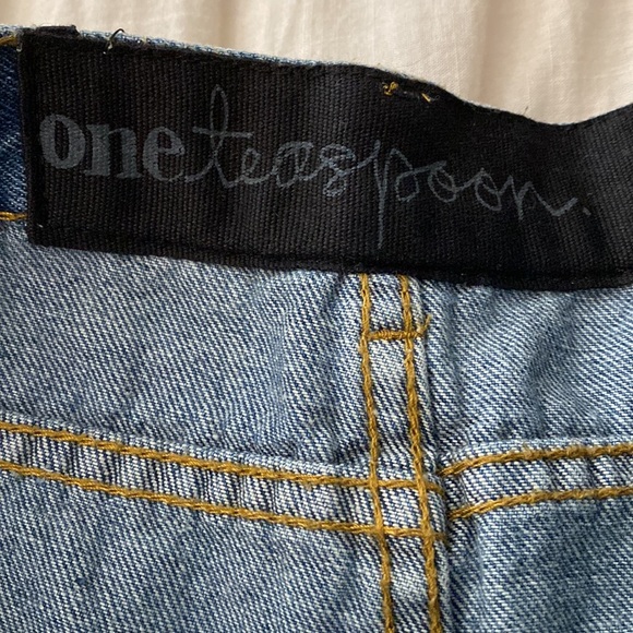 Rare One Teaspoon Sequin Romeos Jean Shorts - Picture 6 of 9